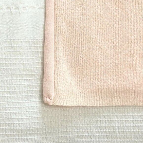 TED BAKER SOFT PINK LONG RIBBED KNIT COMBO SLEEVELESS BLAZER VEST - L - Picture 7 of 8